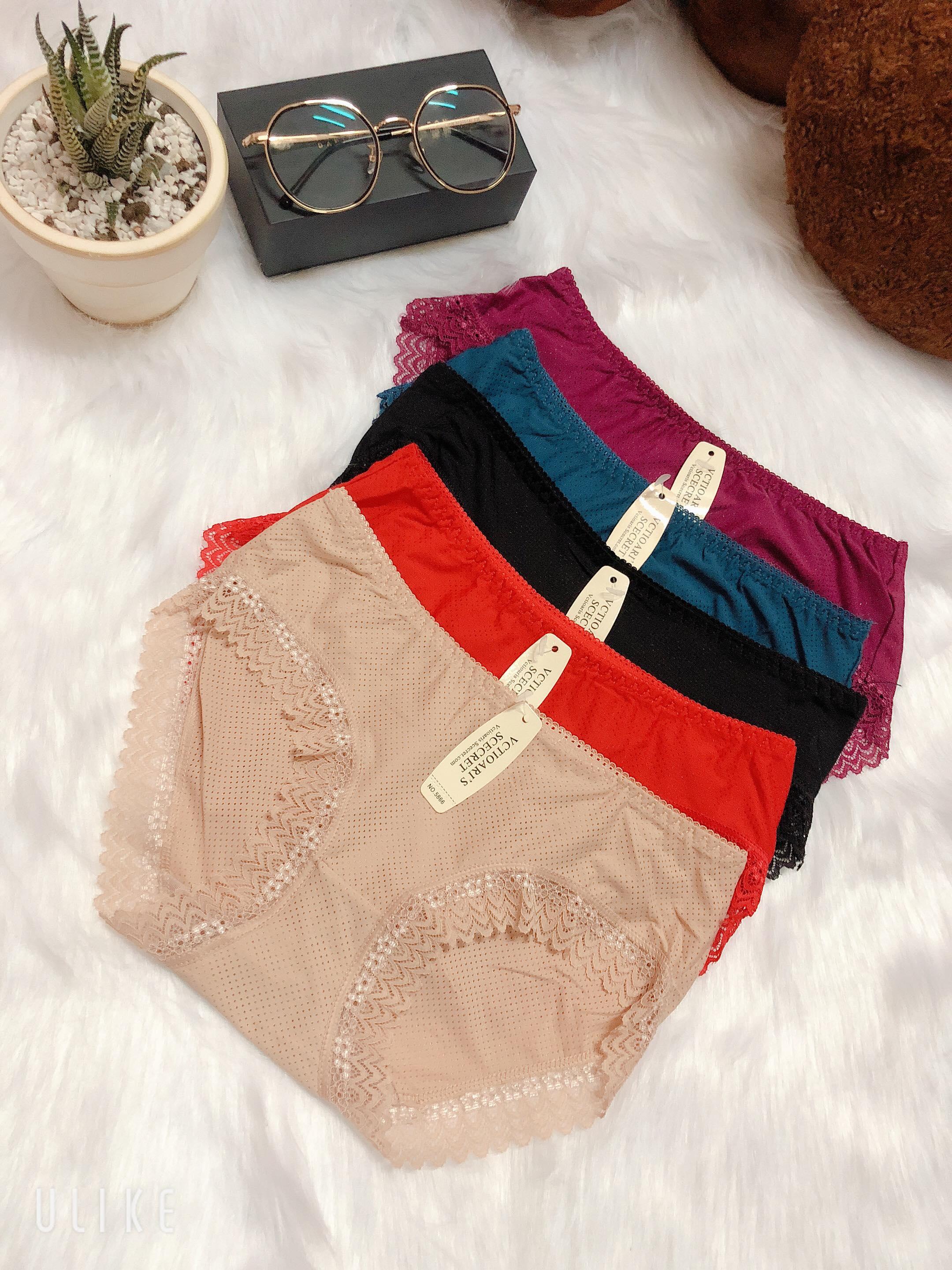 Combo 5 Quần Lót Nữ Thông Hơi Viền Ren 5866 – Thoáng Khí, Co Giãn 4 Chiều, 5 Màu Hot