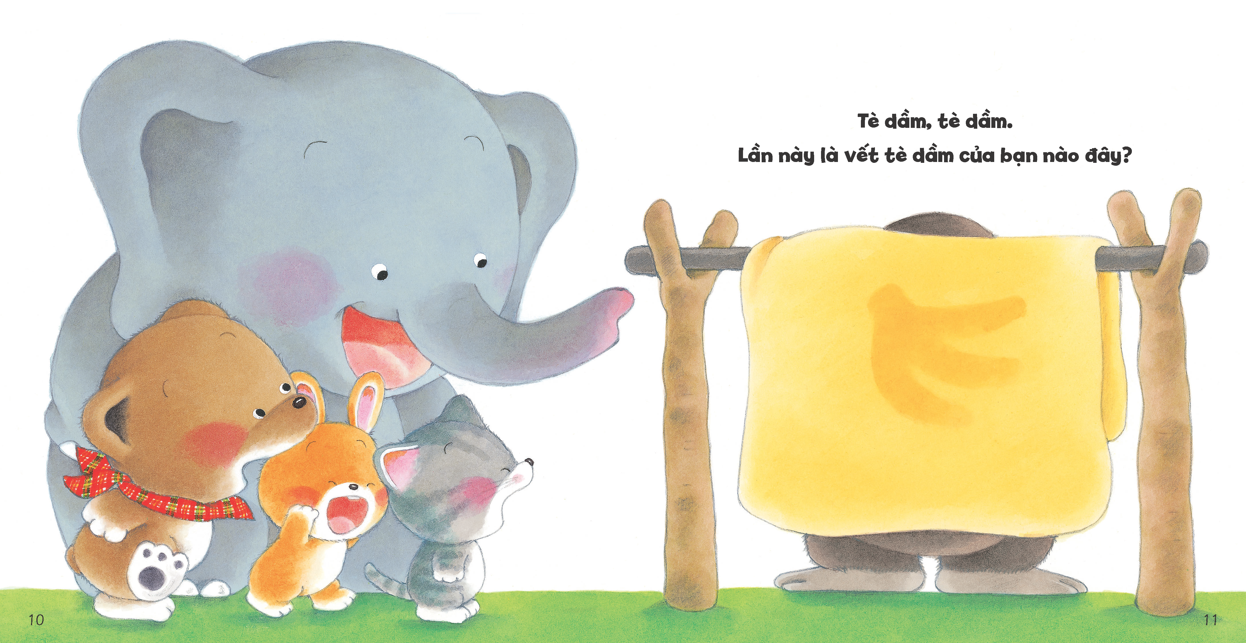 Sách - Tủ Sách Ehon Cho Bé - Vết Tè Dầm​ - Bìa Cứng