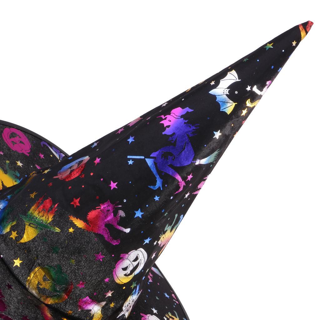 Colorful Halloween  Witch Hat for Fancy Dress Party Costumes