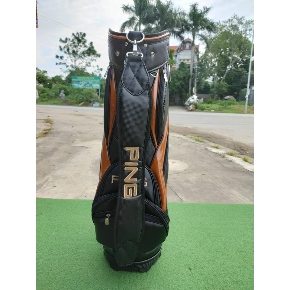 Túi gậy golf Ping túi đựng 14 - 16 gậy da PU chống nước 5 ngăn cao cấp shop GOLF PRO TM022