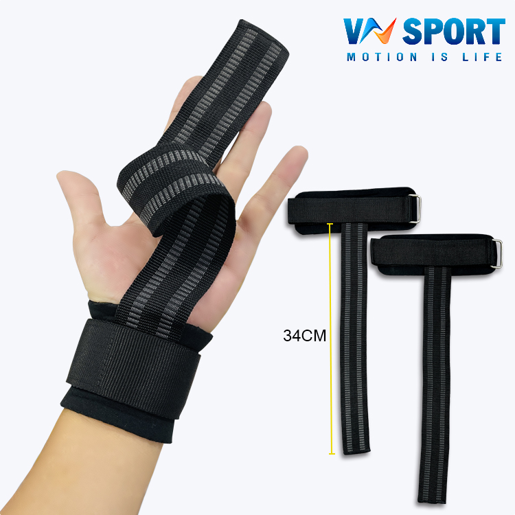 Dây Kéo Lưng Tập Xô VNSPORT - VNS011, Dây Kéo Lưng Hỗ Trợ Tập Deadlift Cho Người Tập Gym, Dây Kéo Tạ, Dây Hỗ Trợ Lên Xà