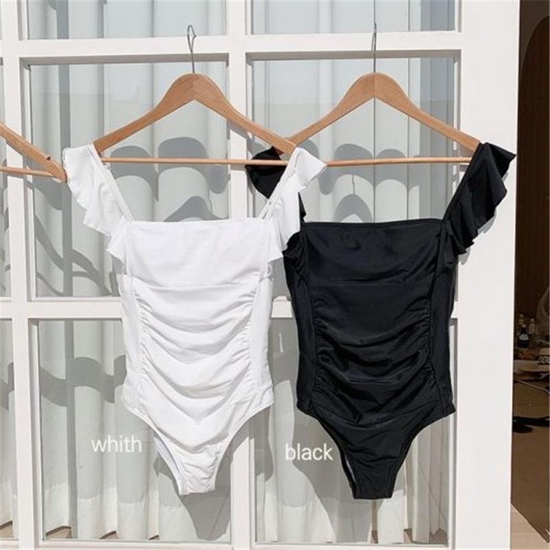 Bikini 1 mảnh kiểu Hàn Quốc đồ bơi đi biển bigsize liền thân kín đáo sexy cạp cao nâng ngực hở lưng che bụng 2657 K4T1-4