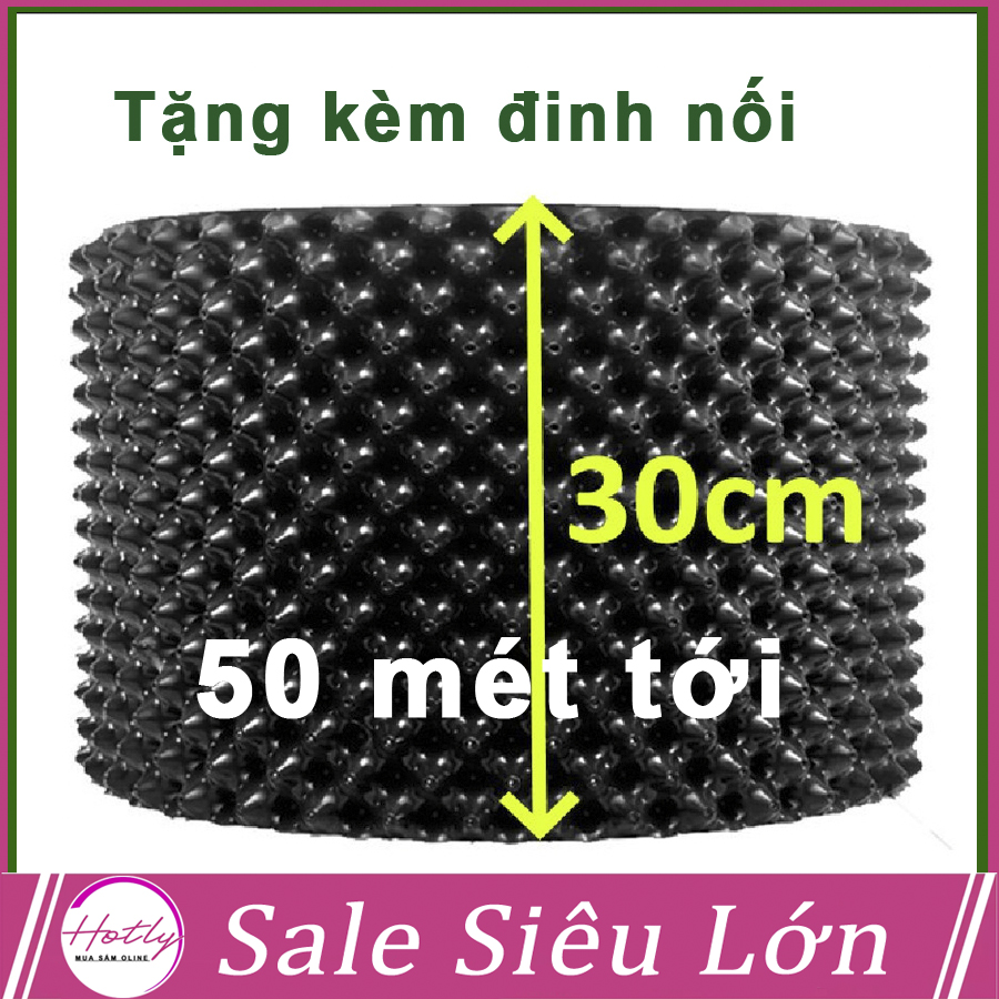 [SALE] 50 MÉT Bầu ươm cây V6 CAO 30CM dày 6mm, cắt theo mét dài khách đặt, tặng ốc vít-77900