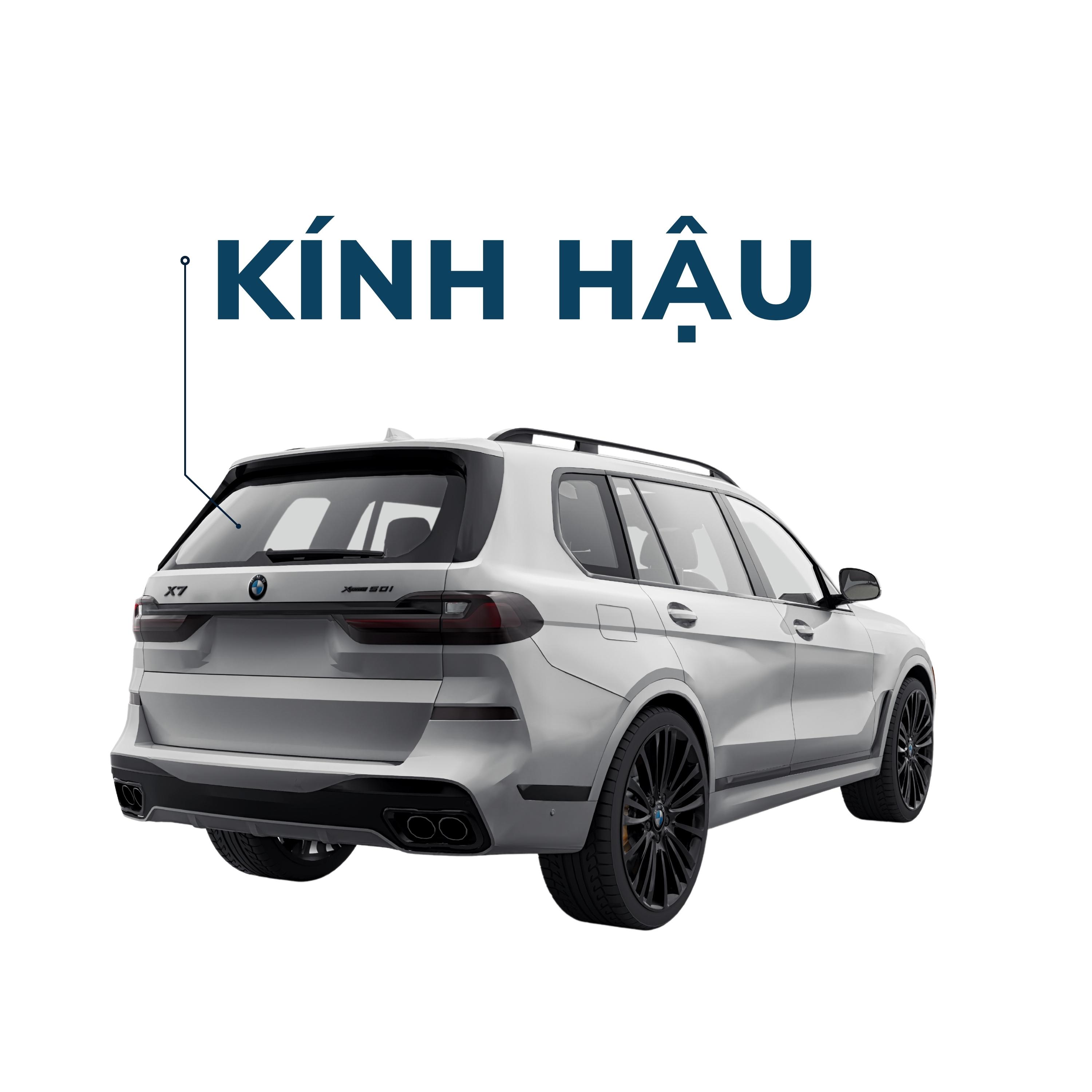 Phim cách nhiệt kính sau/kính hậu ô tô chống nắng nóng, chống UV, chống nhìn trộm NanoX