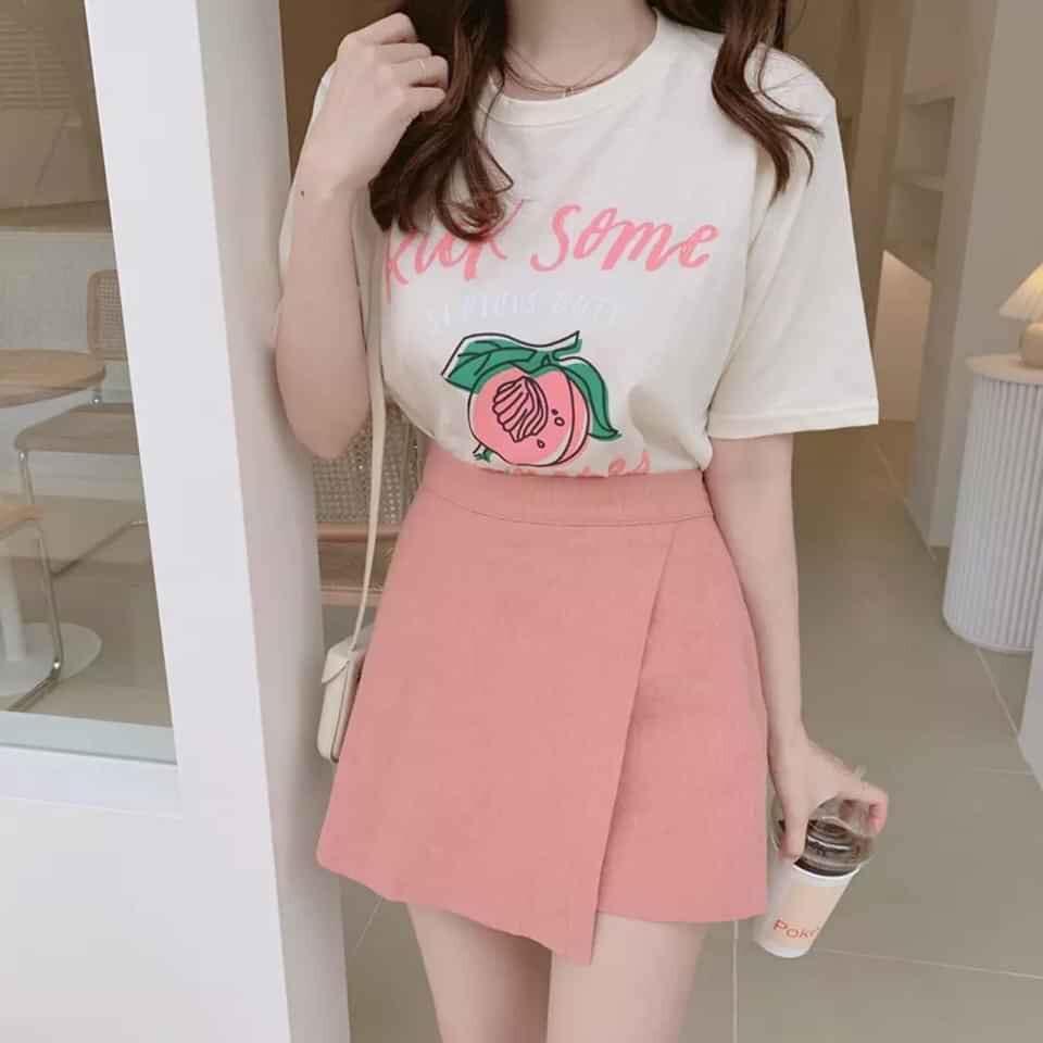 Đào áo cotton mix chân váy