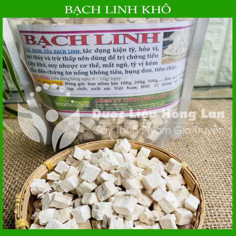 500g Bạch linh đồng vị thuốc bắc khô sạch