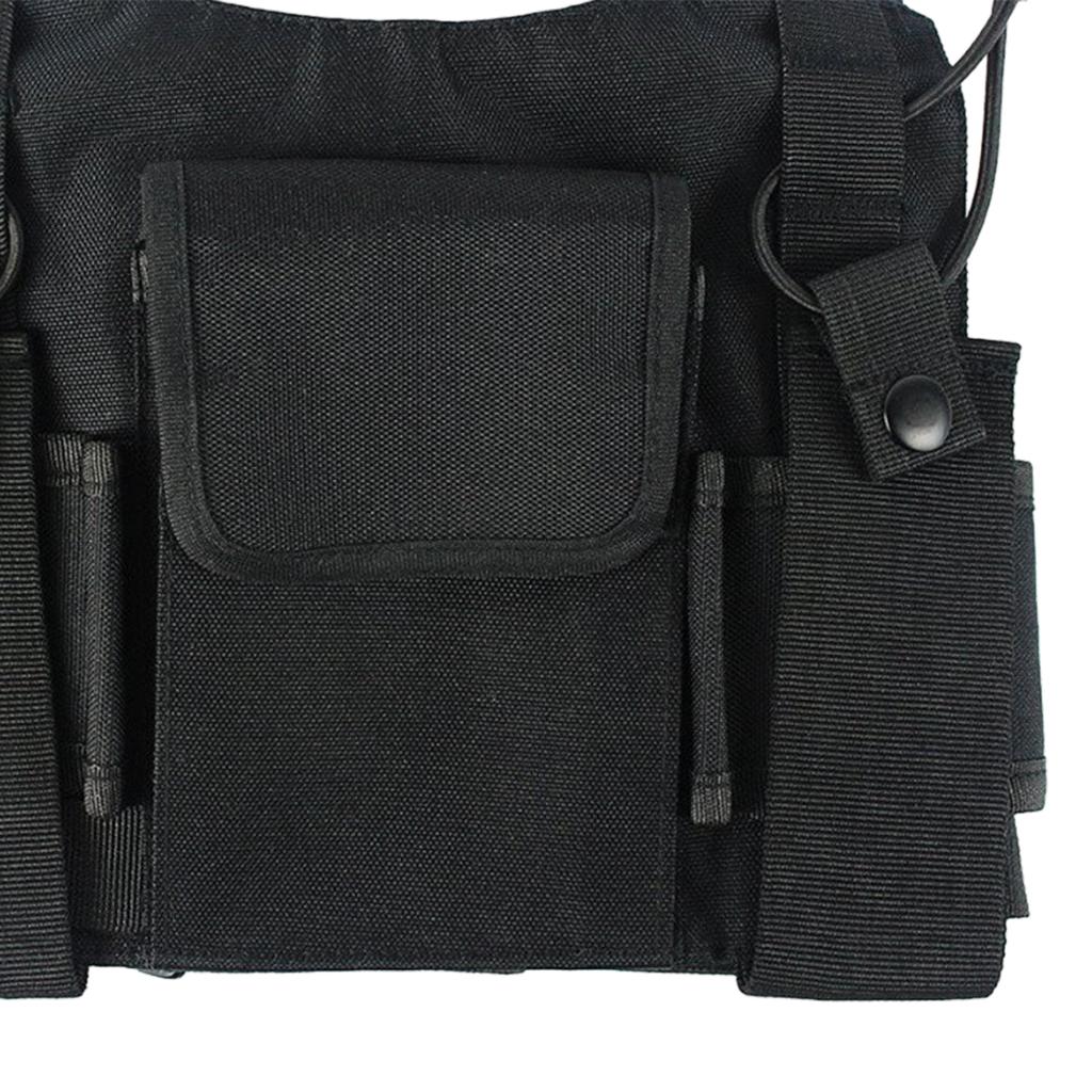 Radio Chest Harness Chest Front Pack Pouch Holster Vest Rig for Two Way Radio Walkie Talkie