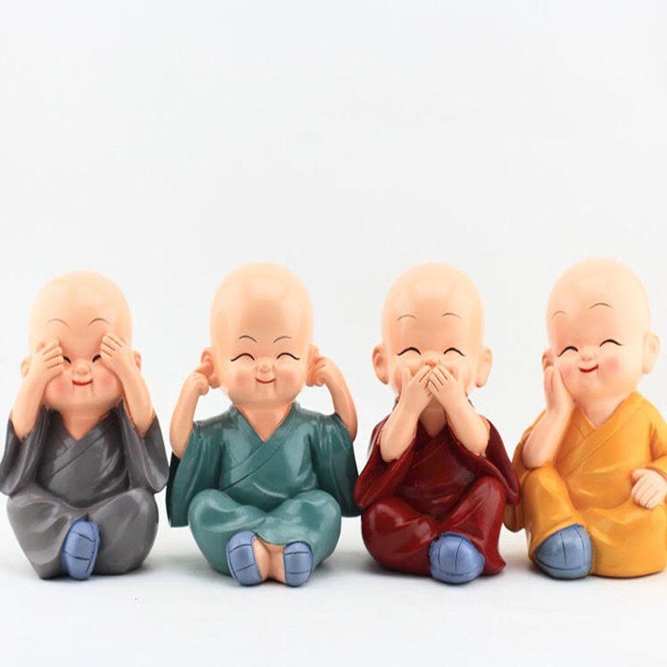 Combo 4 Chú Tiểu Trang Trí Bàn Làm Việc , Xe Hơi PaKaSa Nhiều Mẫu - Chính Hãng