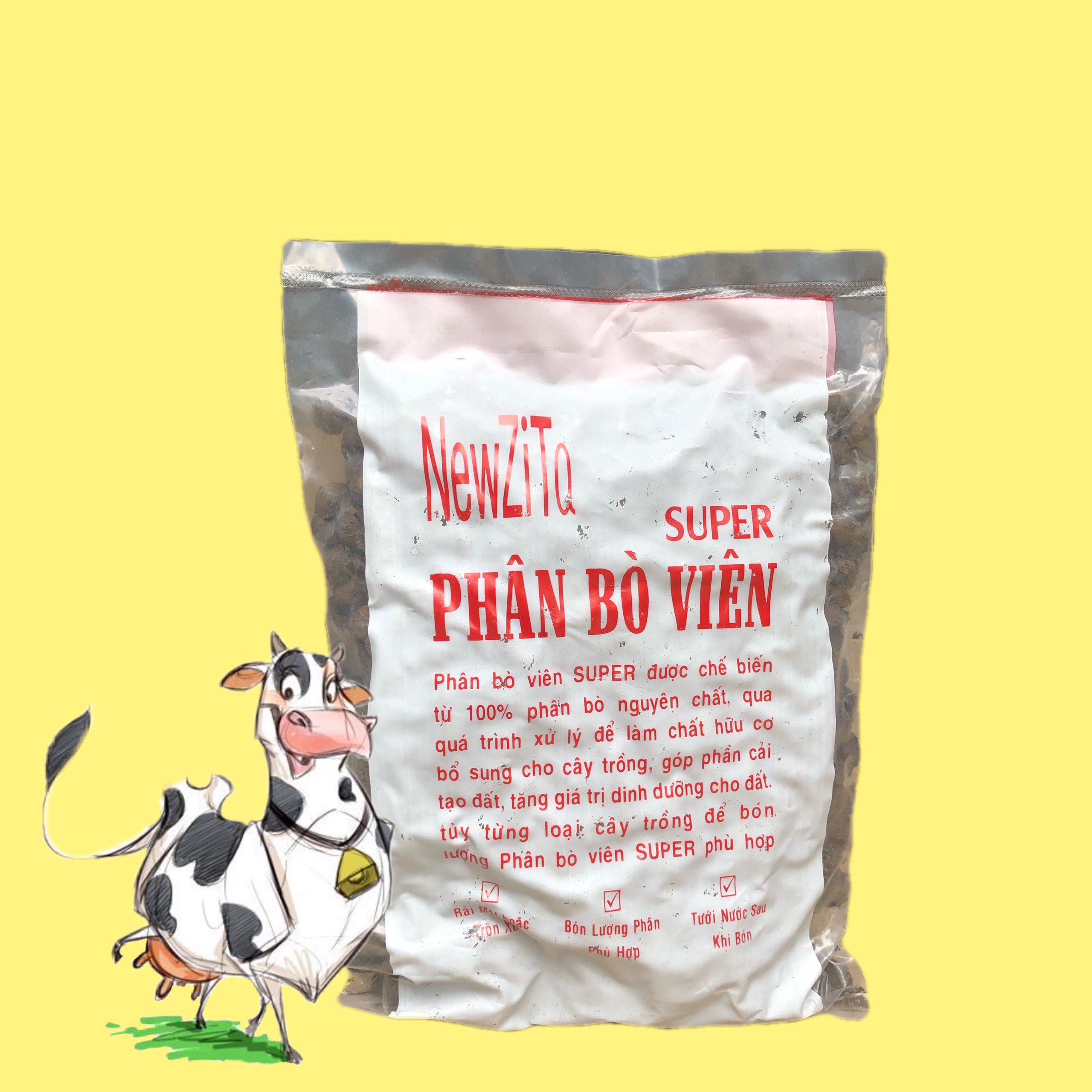 Phân Bò Dạng Viên Nén- Đã qua xử lí-1kg