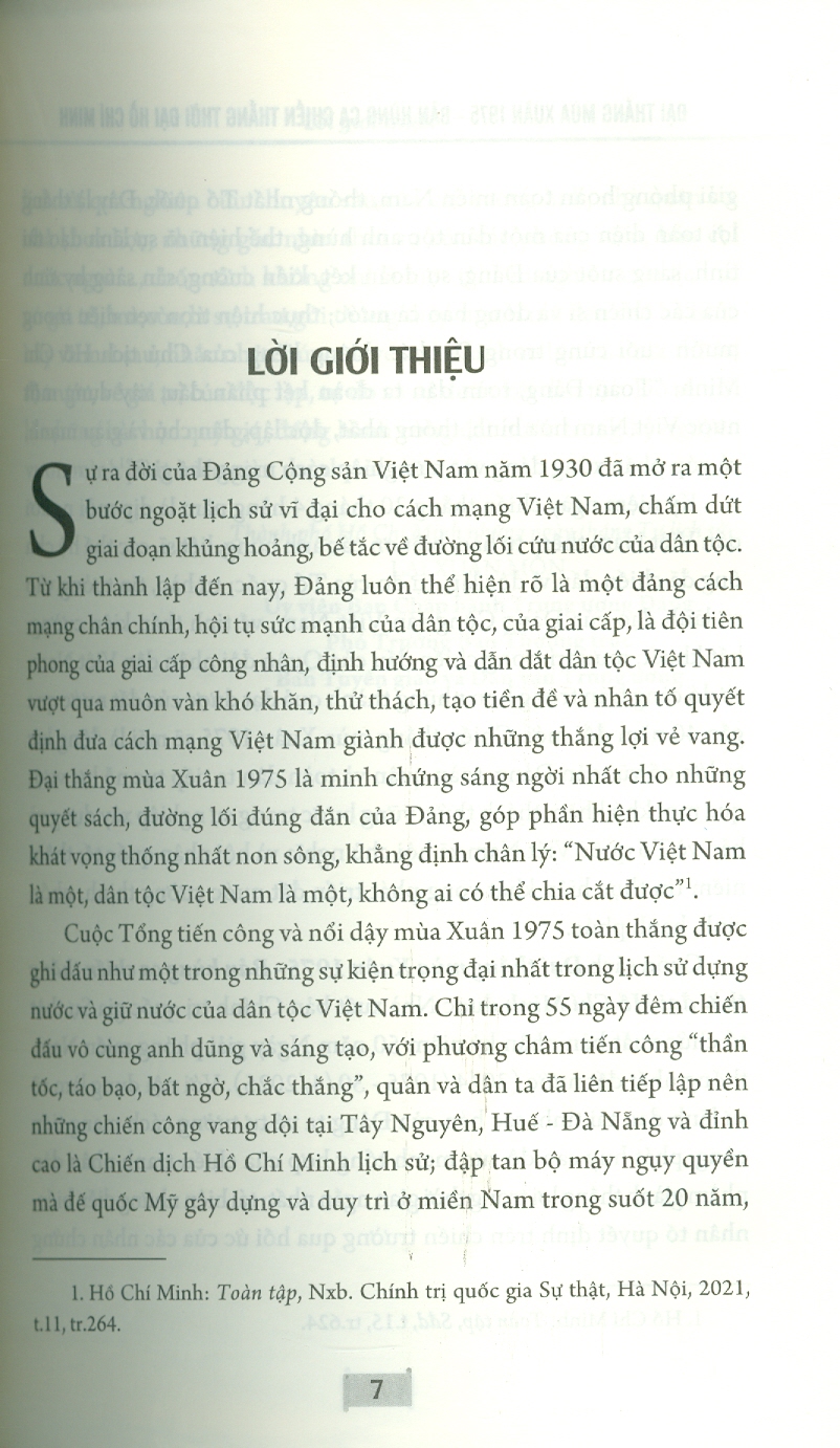 Đại thắng mùa xuân năm 1975. Bản hùng ca chiến thắng thời đại Hồ Chí Minh - bản in 2025