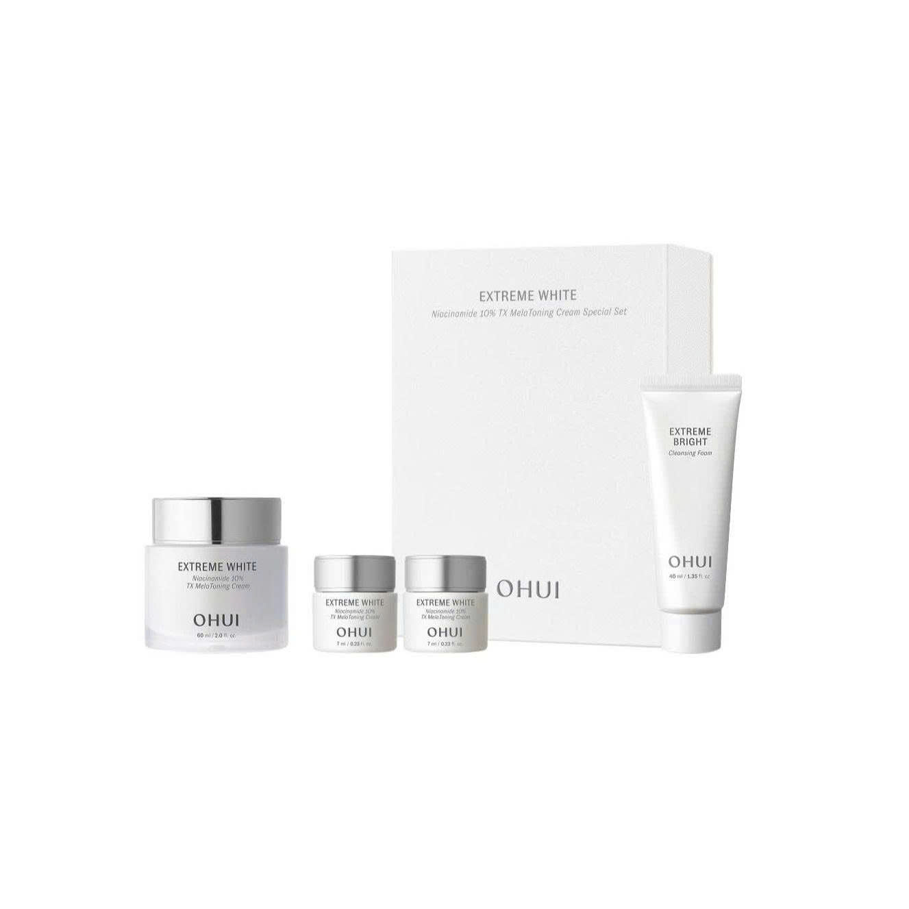 Bộ Kem Dưỡng Trắng Da Ohui Extreme White Niacinamide 10% TX Melatoning Special Set