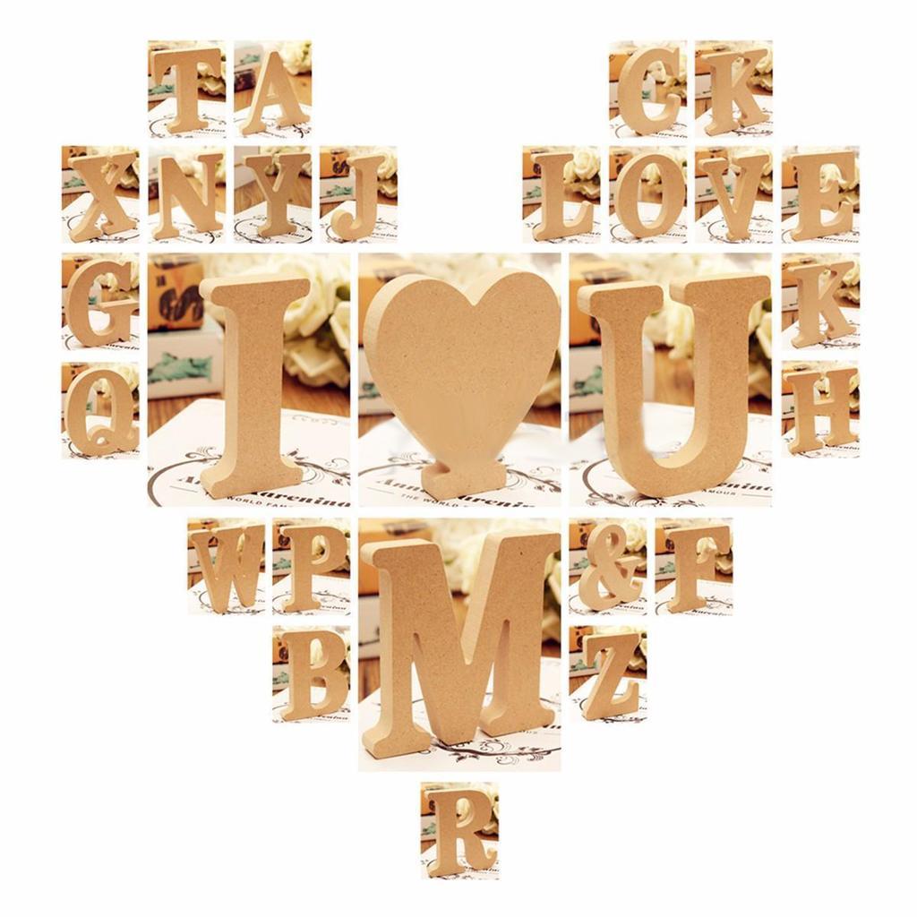 2 Pieces Alphabet Craft Letter Plaque Wall Hanging Wedding