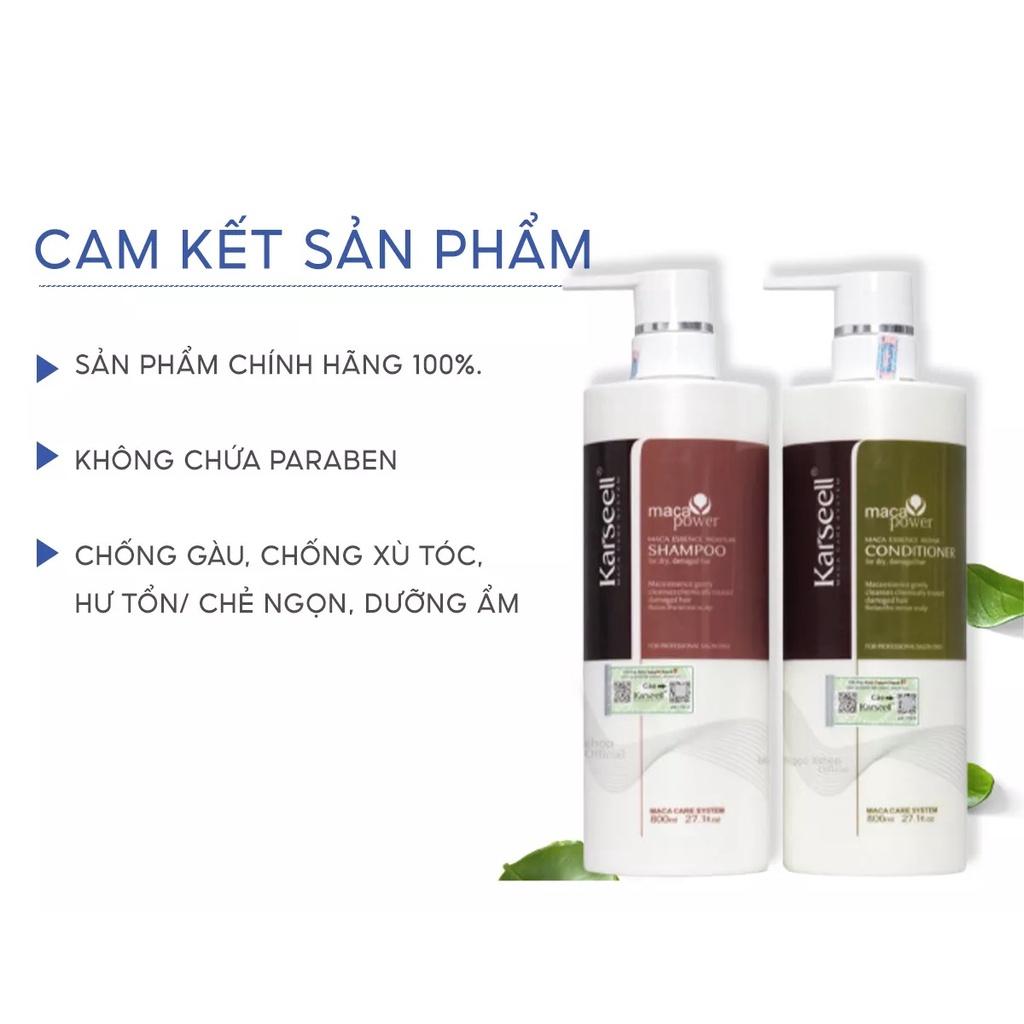 Bộ dầu Gội xả Karseell Collagen phục hồi mềm mượt sạch gàu ngăn rụng tóc 500/800ml