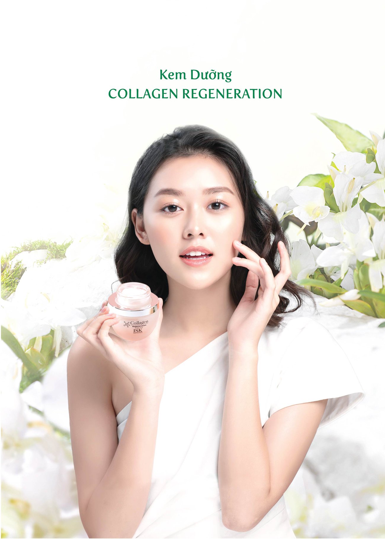 Kem Dưỡng Săn Chắc Và Làm Trắng Da ISK Collagen Regeneration Cream 55g + Tặng Kèm 1 Mặt Nạ Dưỡng Da ISK Mask 23g Bất Kỳ