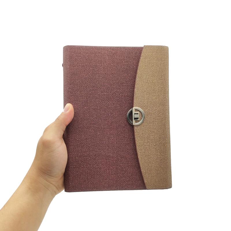 Sổ Bìa Da Kẻ Ngang Có Chấm 200 Trang - The Sun 03-23 - Màu Nâu