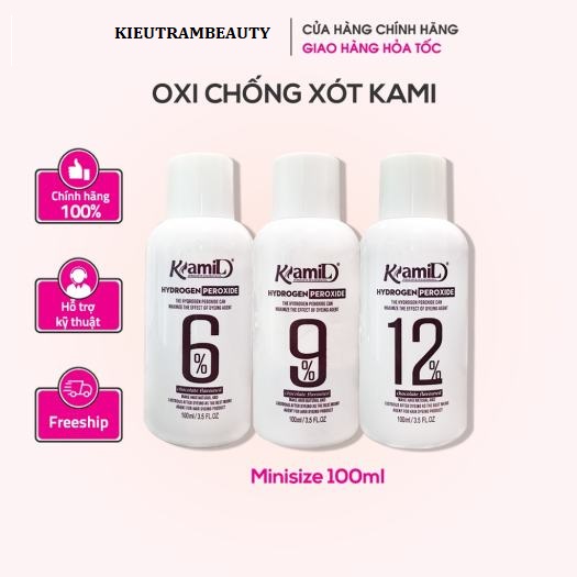 Chai Oxy Trợ nhuộm Kami - Chống xót da hương thơm - chai chiết 100ml ( không xuất hóa đơn đỏ )