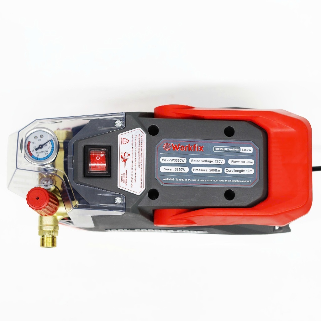 Máy rửa xe công suất lớn WOKFIX WF-PW3350W, Công suất 3350w 200bar, Có chỉnh áp, Động cơ dây đồng