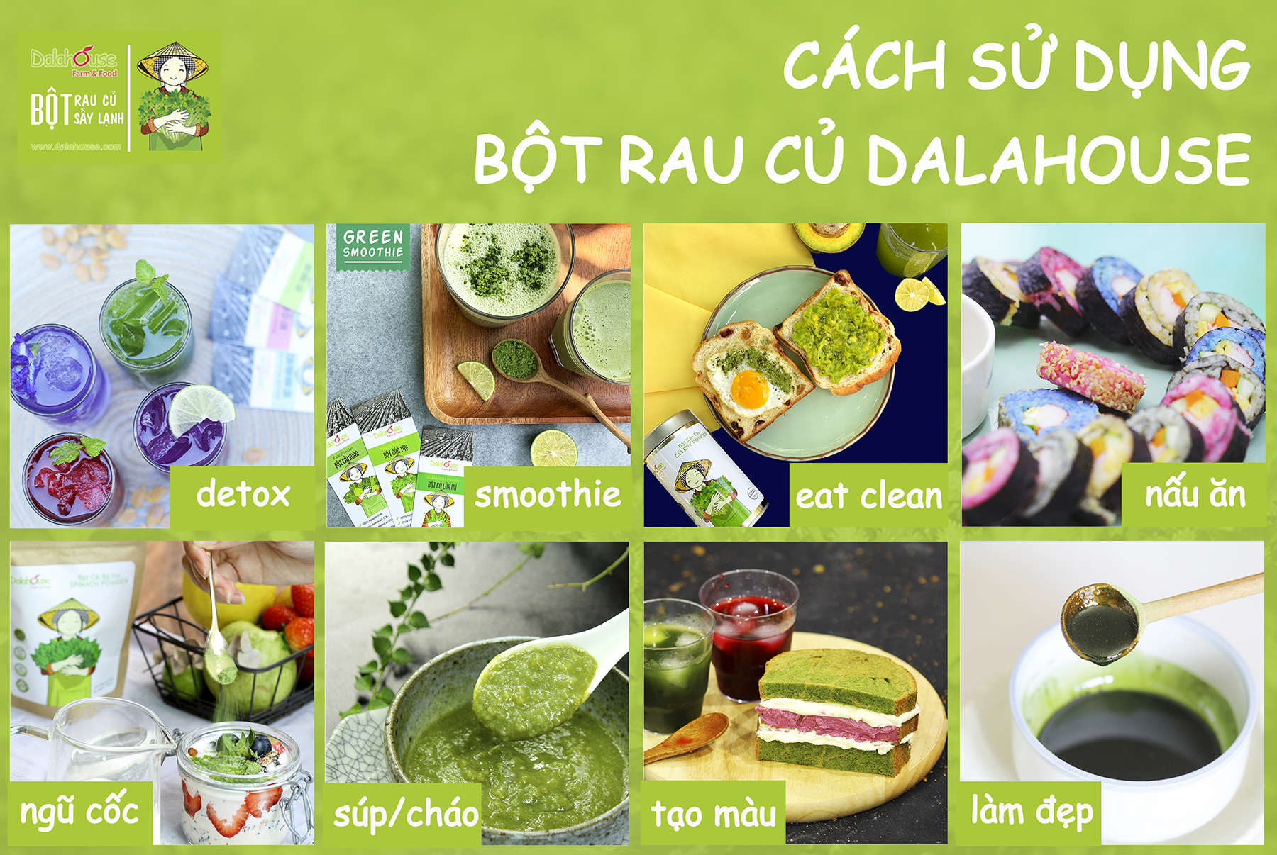Bột Tía Tô Nguyên Chất Sấy Lạnh Dalahouse - Làm Trắng Sáng Da, Hỗ Trợ Tiêu Hóa _ Hộp 60g