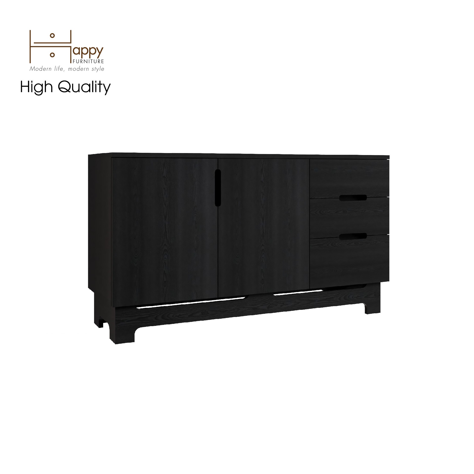 [Happy Home Furniture] MOLLY, Tủ lưu trữ 2 cánh mở - 3 ngăn kéo , 120cm x 40cm x 68cm ( DxRxC), TCM_101