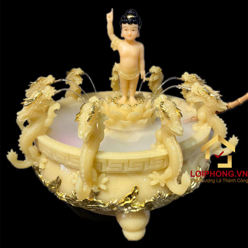 Chậu tắm Phật Đản Sanh màu vàng