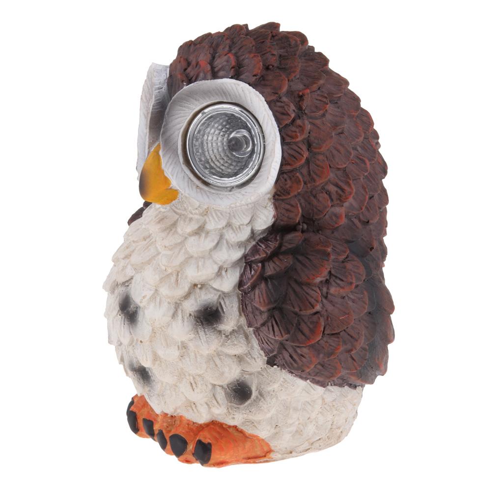 Garden Solar Lights Outdoor,Solar Lights - Resin OWL Decorative Lamp White