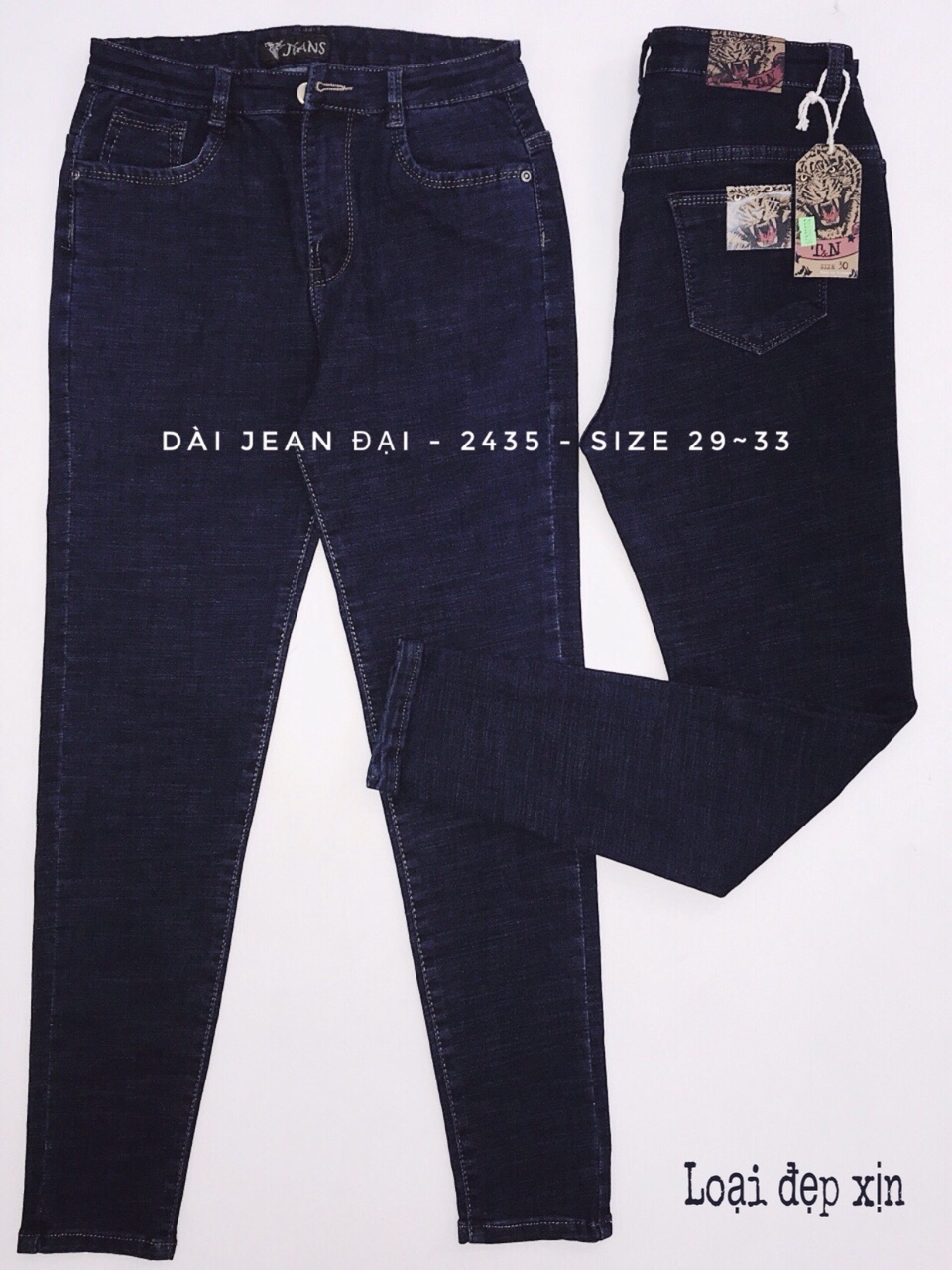 [ SIZE ĐẠI 60kg~90kg] Quần jean dài xanh đậm big size co dãn mạnh