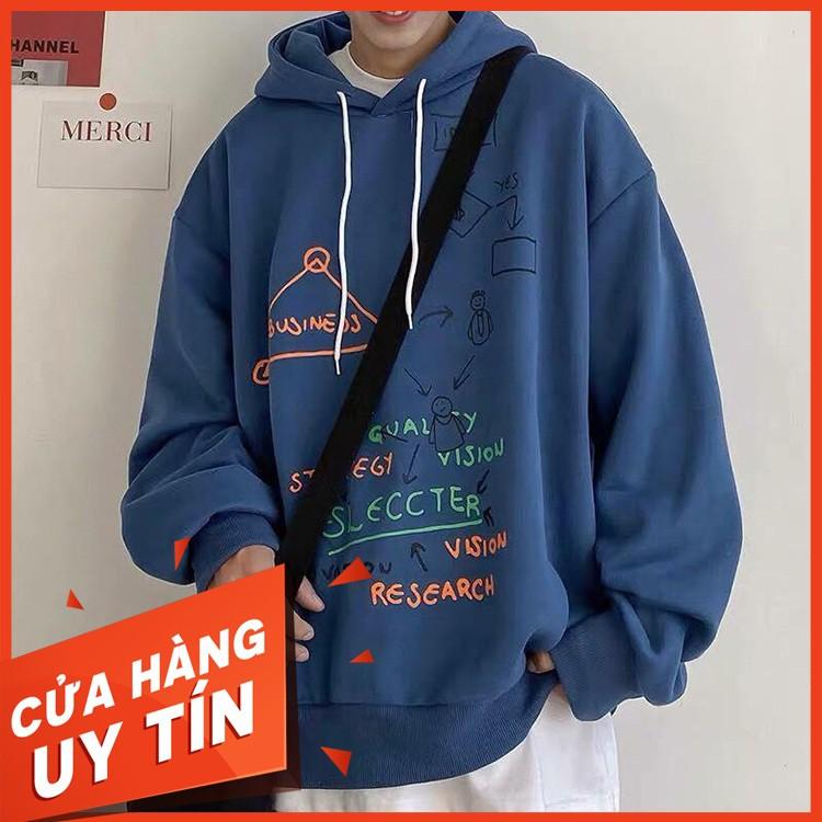 Áo nỉ MonsterX Hoodie nhiều chữ Bussiness form rộng