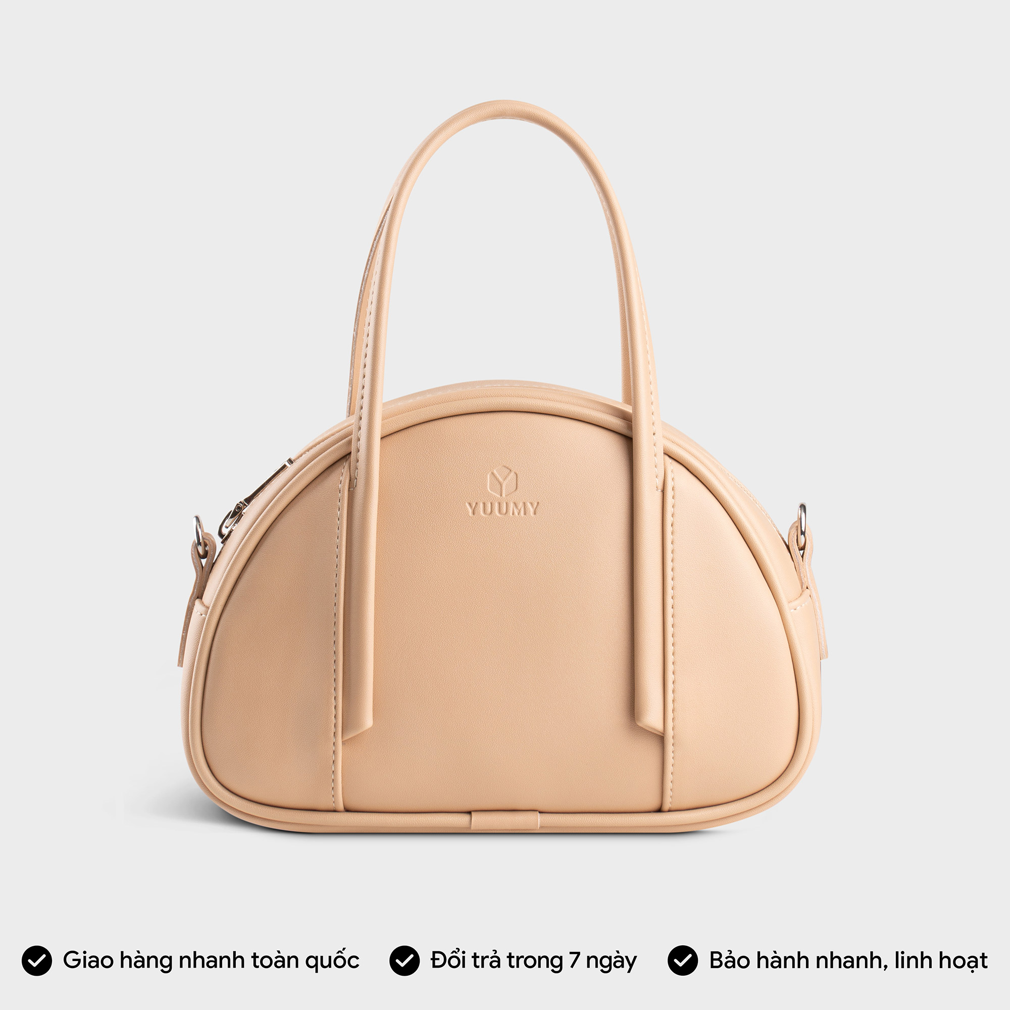 Túi Yuumy ( Thời trang nữ dáng hến dễ thương size 21 - Túi đeo chéo da Seasand YN233 )
