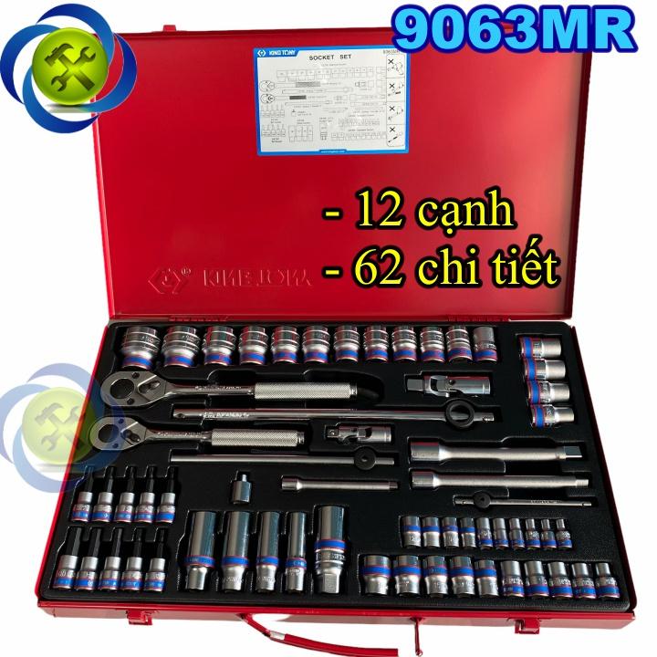 Bộ tuýp Kingtony 9063MR 62 chi tiết hệ mét 1/4 + 3/8 +1/2