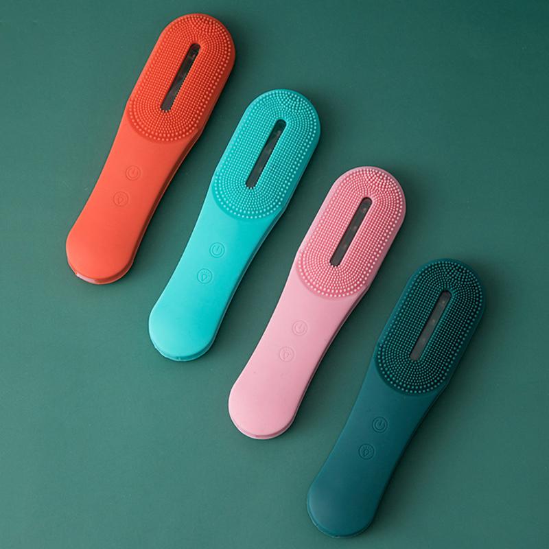 VJ Điện Silicon Rửa Mặt Bàn Chải Photon Chăm Sóc Da, Máy Massage Làm Đẹp Làm Sạch Mụn Đầu Đen Mặt Chống Thấm Nước Bụi