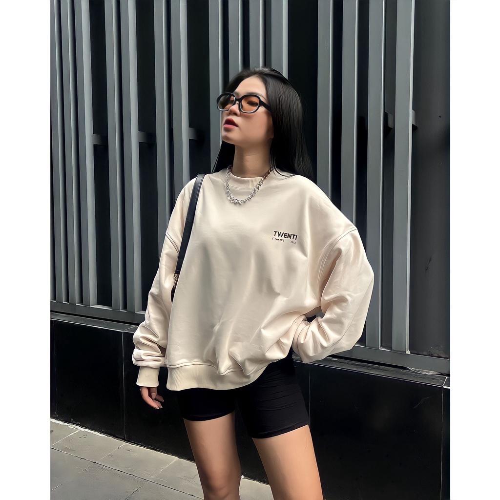 Áo Sweater Nỉ Unisex TWENTI In Chữ