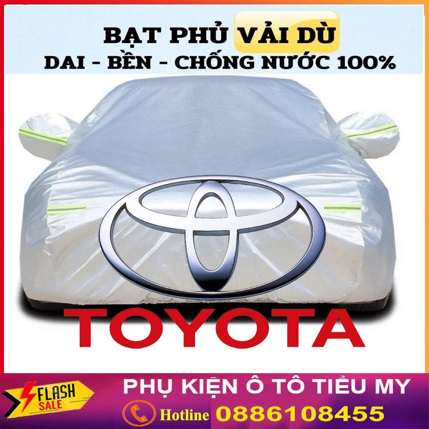 Bạt Phủ Ô Tô Vải Dù Toyota Vios, Altis, Camry, Fortuner, Innova, Yaris, Rush, Land Cruiser, Cross