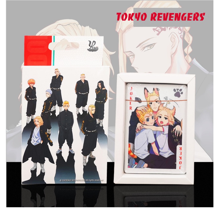 Bộ bài anime tokyo revengers 54 ảnh khác nhau/ bộ bài Tây tokyo revengers/ Tú lơ khơ mikey takemichi
