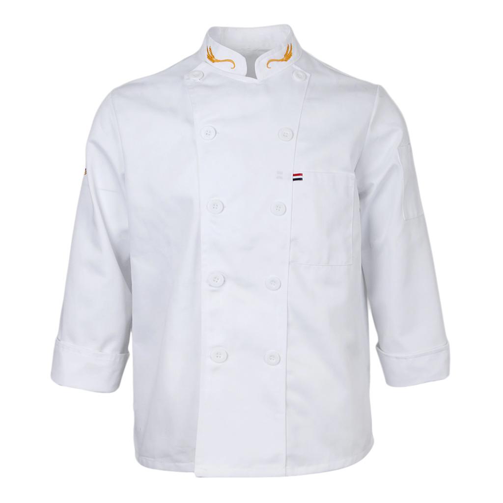 Women Men’s Chef Jacket Kitchen Uniform Food Service Waiters' Work Clothes
