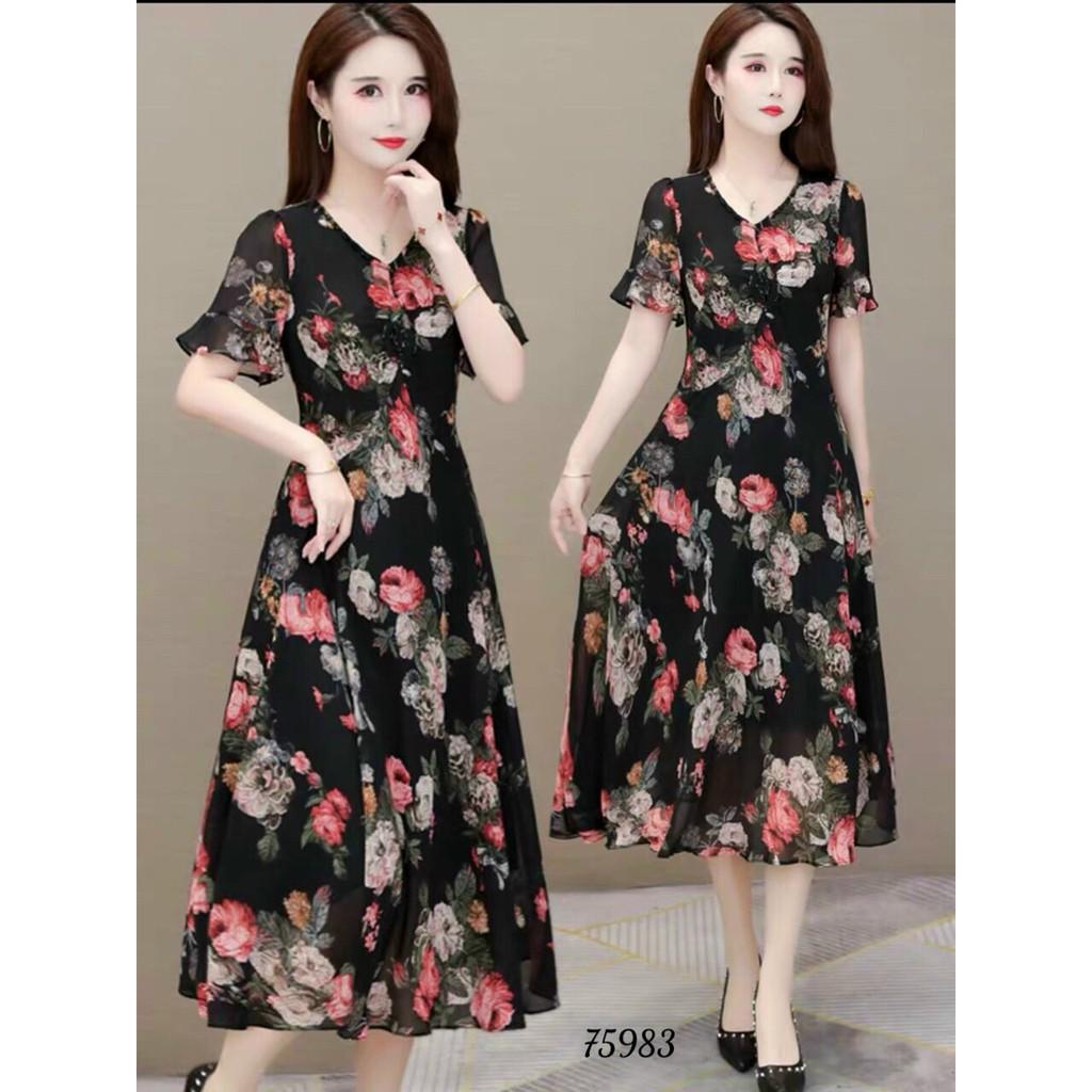 ĐÀM XÒE HOA LỤA DỰ TIỆC DÀNH CHO CÁC NÀNG TÔN DÁNG THỜI TRANG MỚI NHẤT HIỆN NAY