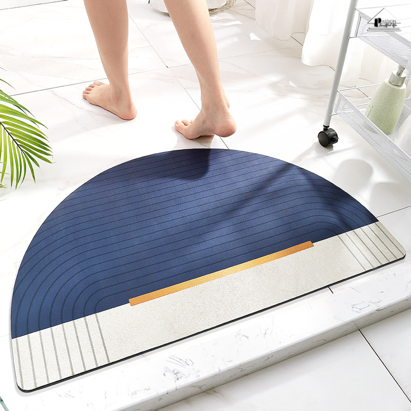 Thảm Half Circle Leather Trang Trí Cửa Ra Vào Thảm Nhà Tắm