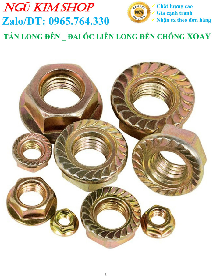 TÁN LONG ĐỀN _ ĐAI ỐC LIỀN LONG ĐỀN CHỐNG XOAY M4, M5, M6