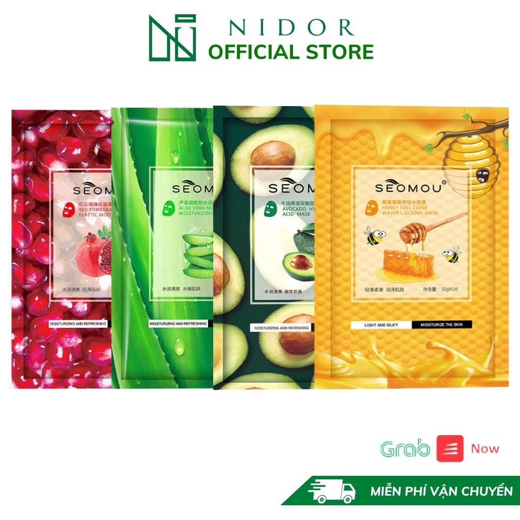Combo 10 Mặt Nạ Trái Cây SEOMOU Dưỡng Ẩm Trắng Da
