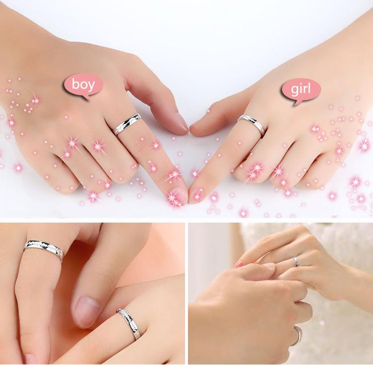 Nhẫn cặp bạc khắc hình nhịp đập - Trang sức bạc Panmila