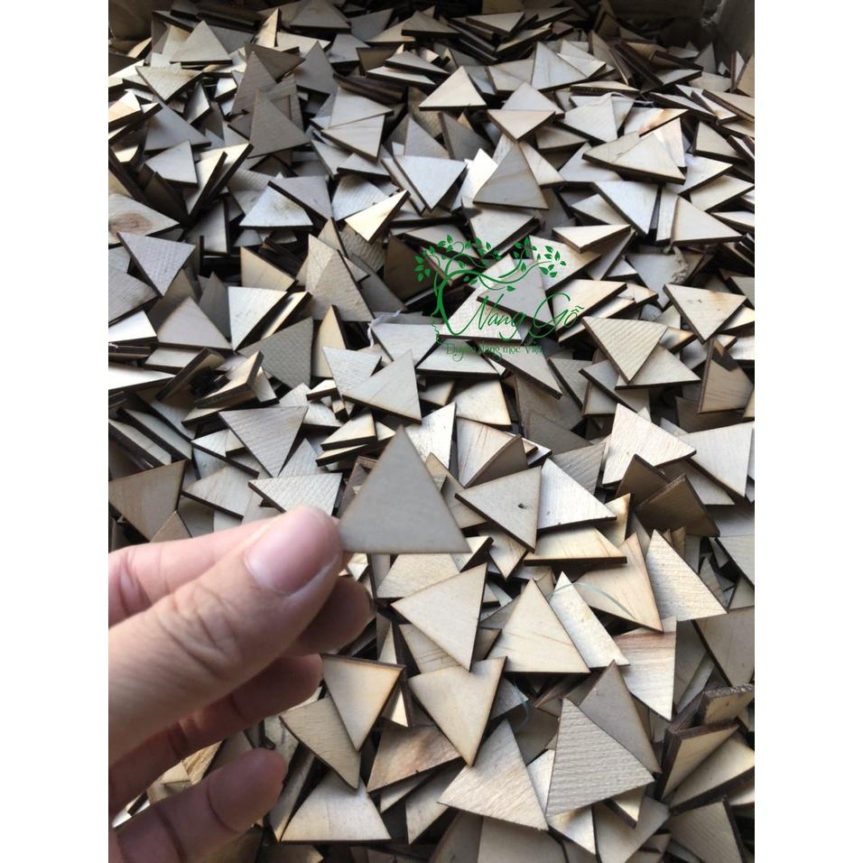 Set 50 miếng gỗ hình tam giác dùng để trang trí, làm đồ handmade, làm biển trang trí Terrarium