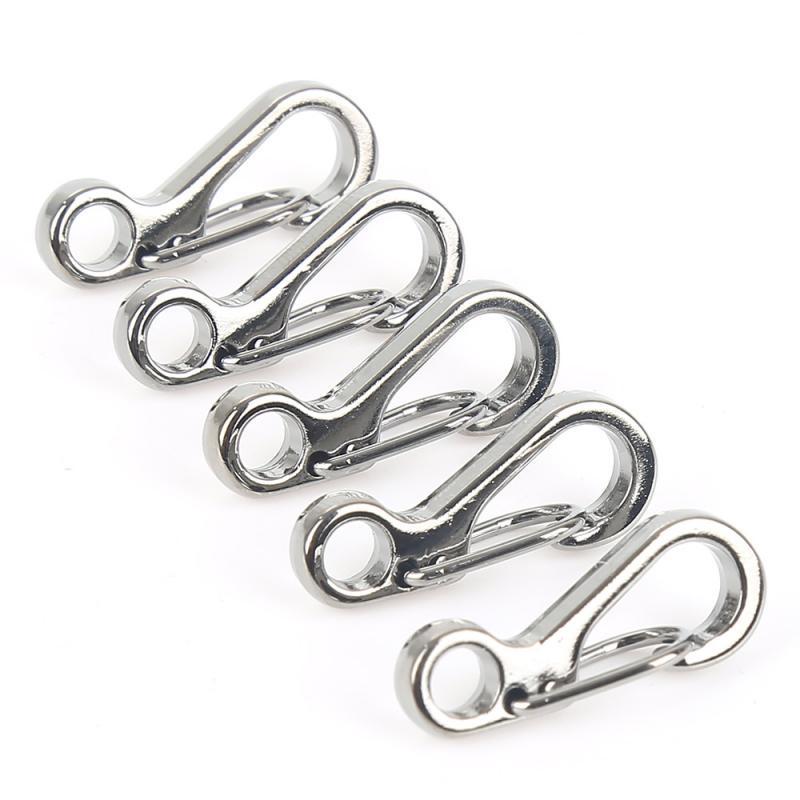 Outdoor Carabineer & Quickdraw & Keychain Aluminum Alloy Survival Buckle Locking Carabiner 10pcs/lot Spring Backpack Clasps EDC