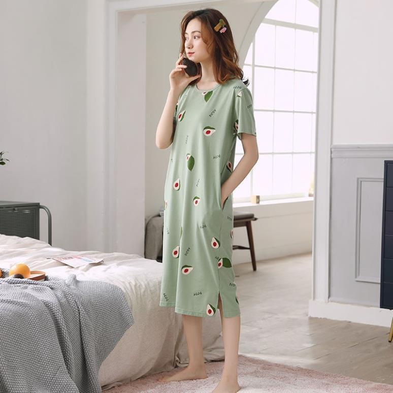Váy ngủ mùa hè dáng dài cho nữ.Đầm ngủ dáng dài phong cách Hàn Quốc cho nữ ! *