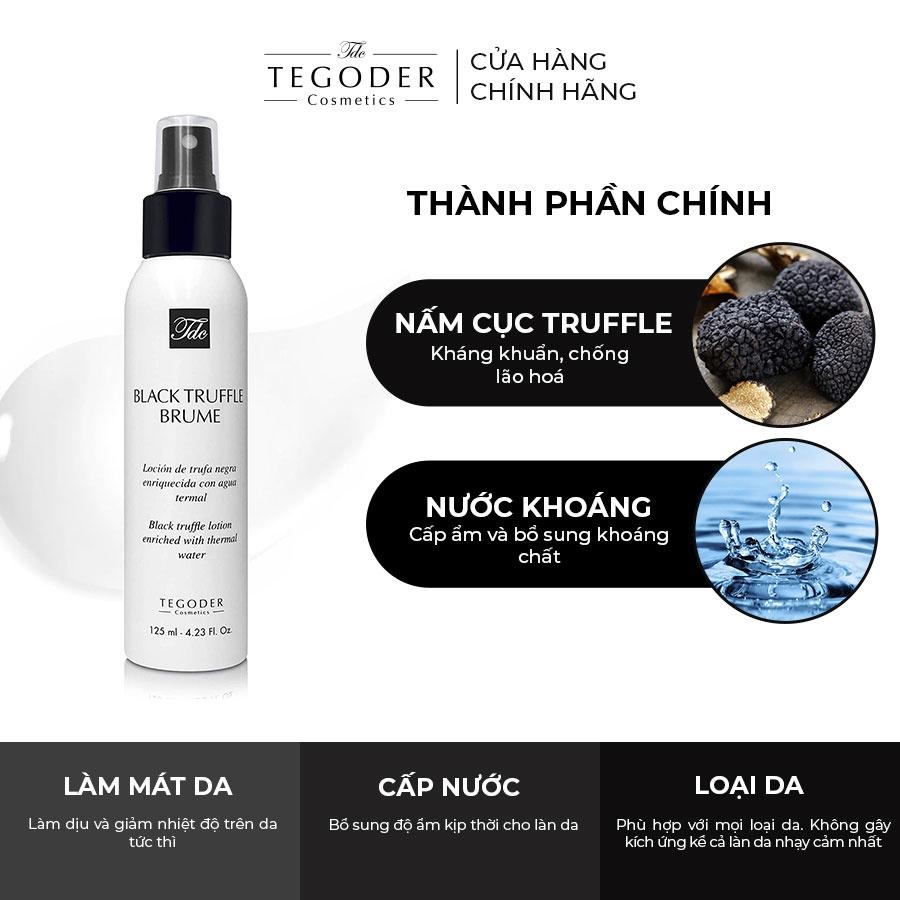 Xịt khoáng ngừa lão hoá chiết xuất Nấm Truffle Đen Tegoder Black Truffle brume 125 ml mã 3208