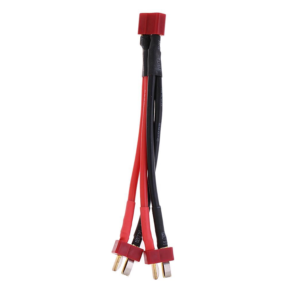 14AWG T Plug Parallel Cable Y-Harness for RC Battery Male & Female Connector - intl