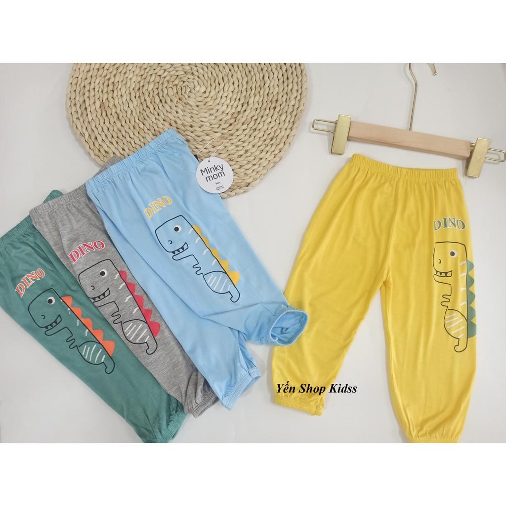 Quần Dài Chất Thun Lạnh Họa Tiết Khủng Long Cho Bé (6-18kg) (179