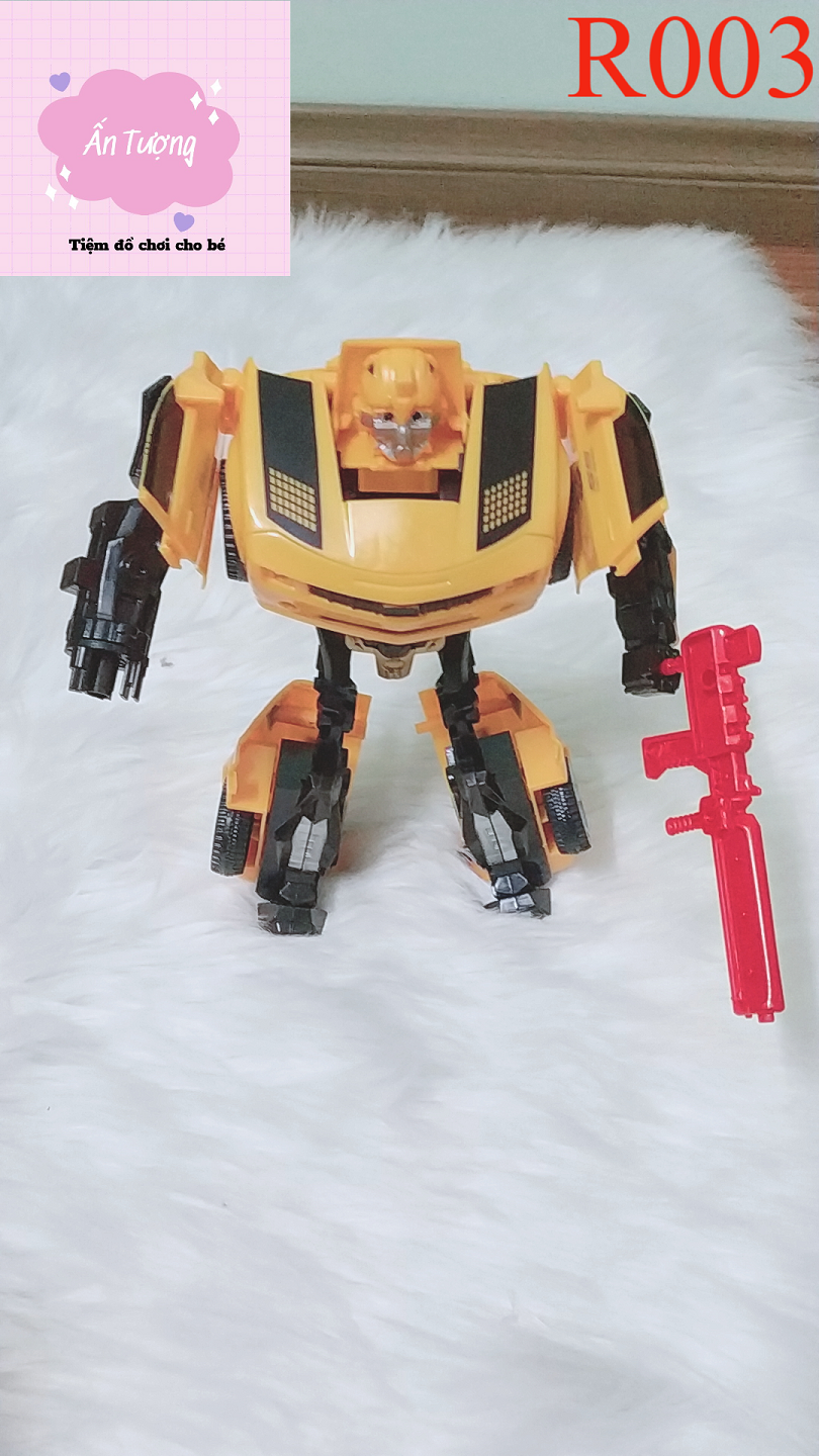 Đồ Chơi Rô Bốt Biến Hình Optimus Prime Bumblebee Biến Hình,￼Rô bốt Biến Hình Ô tô Transformer 2in1 cỡ vừa màu vàng