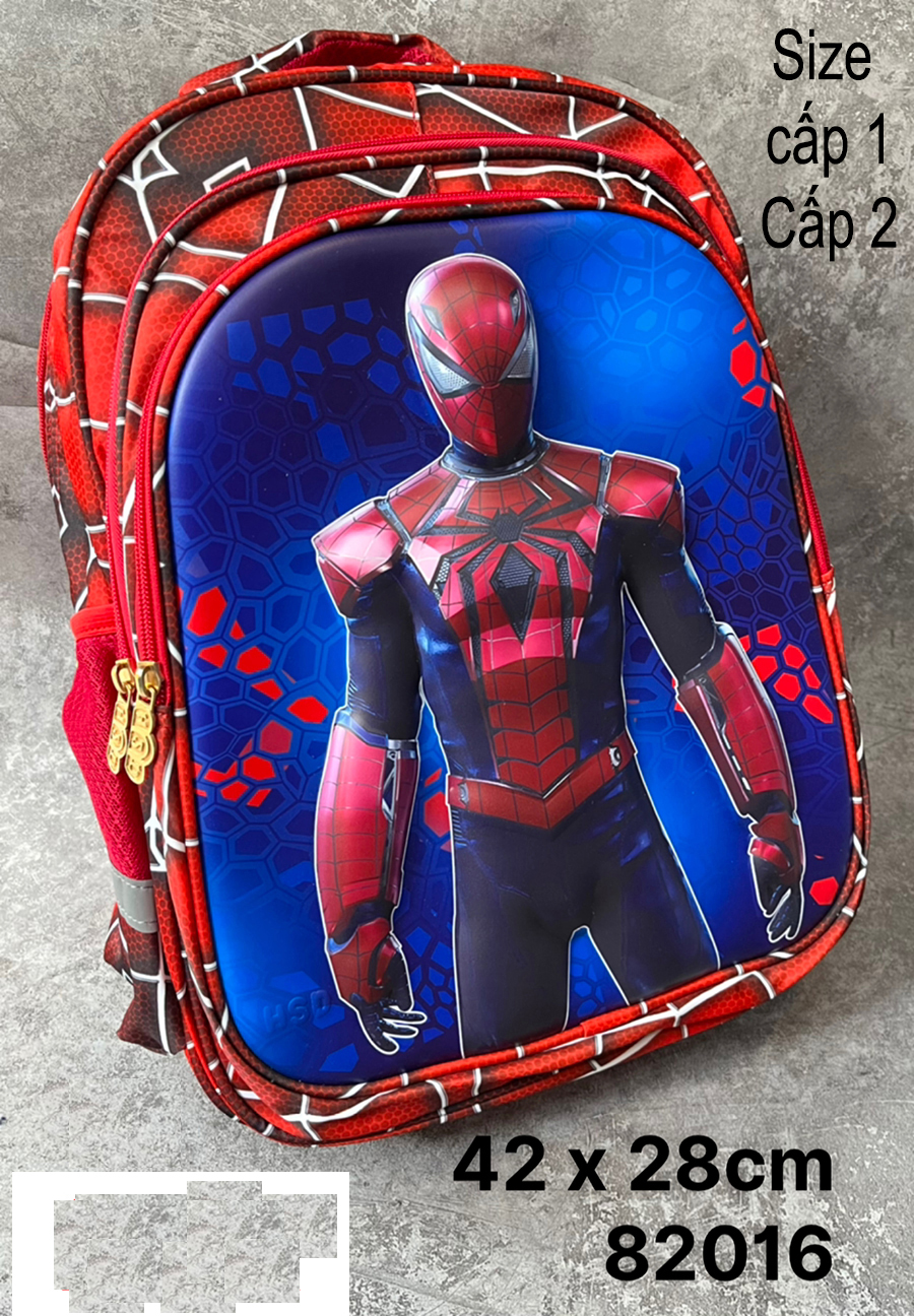 Balo in họa tiết nổi 3D Spider man cho bé trai đi học