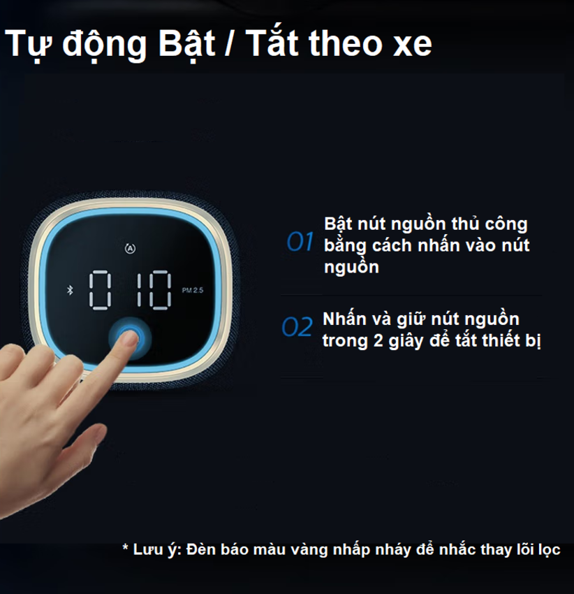 Máy khử mùi lọc không khí ô tô 3 tốc độ Philips S7601 - HÀNG NHẬP KHẨU