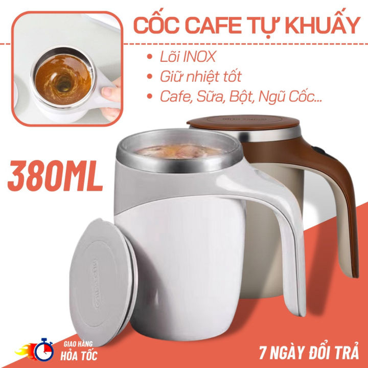 Cốc khuấy tự động dùng pin siêu tiện chất liệu thép 304 không rỉ giữ nhiệt tốt - Hàng chính hãng dododios