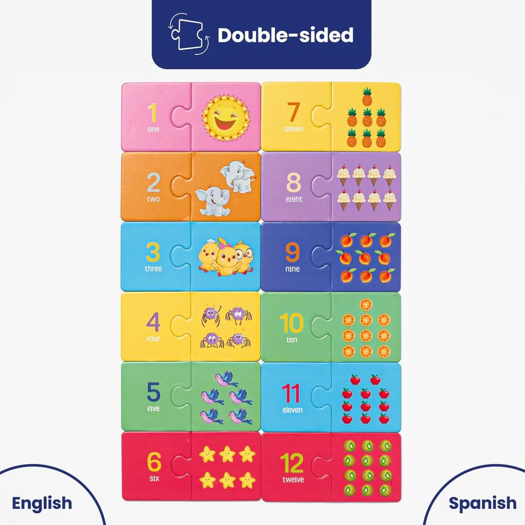 Bilingual Puzzle Pairs: Numbers